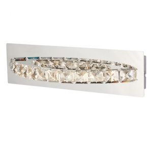  Led Curved Wall Bracket, Clear Crystal, Chrome BPOSL997
