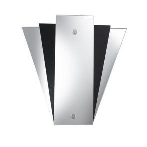  Wall Mirror Light - Deco Fan Style Black BPOSL1019