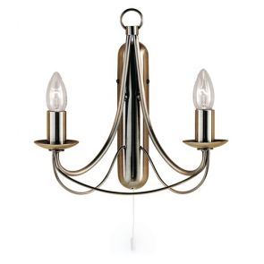  2 Light Antique Brass Wb BPOSL1034