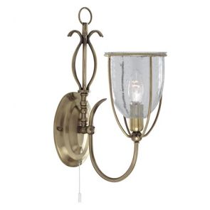  1 Light Ant/Brass Wb Cw Glass BPOSL1045