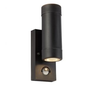  Led Outdoor Pir 2lt Cylinder Pp Wall Bracket, Black BPOSL1071