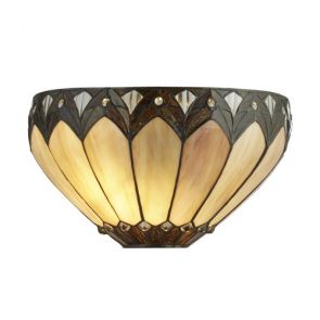  Pearl, Tiffany Wall Light, Clear/Brown/Purple BPOSL1099