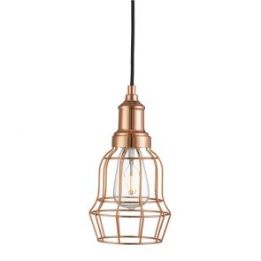  1 Light Copper Cage Pendant BPOSL1114