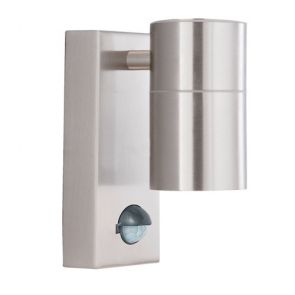  Led Outdoor & Porch (Gu10 Led) Wall Lt - 1lt Stainless Steel Tube+Sensor BPOSL11