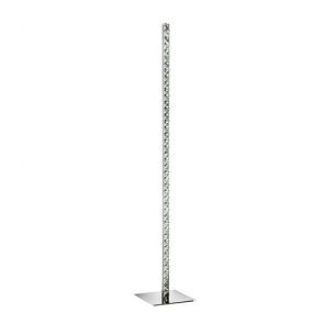  Led Floor Lamp, Chrome, Clear Crystal Glass BPOSL1137