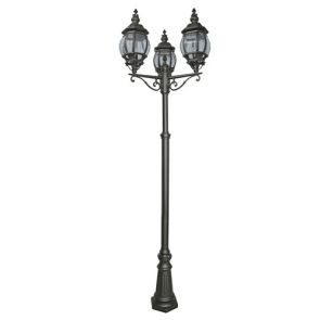  Outdoor Post Lamp 3lt Black BPOSL1168