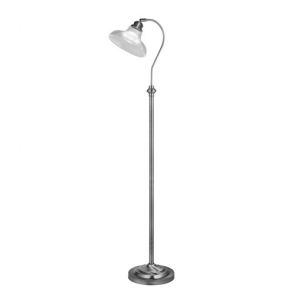  Floor Lamp Satin Silver, Halophane Glass BPOSL1172