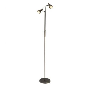  2 Light Floor Lamp, Gu10, Antique Silver BPOSL1197