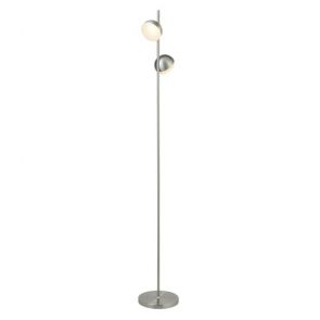  2 Light Satin Silver Led Floor Light BPOSL1202