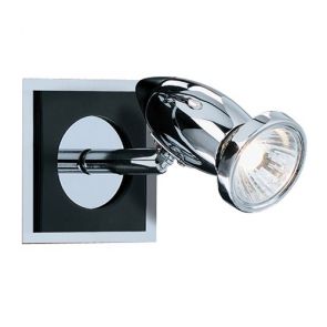  1 Light Spot Matt Blk/Chrome Wb Gu10 BPOSL056