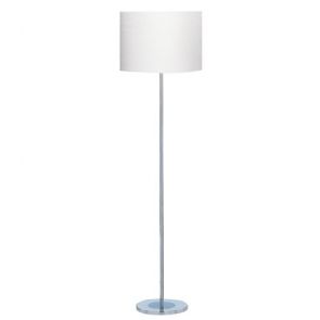  Floor Lamp - Chrome Round Base Ivory Drum Shade BPOSL1213