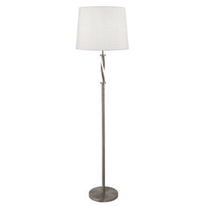 1 Light Floor Light, Satin Silver,White, Grey BPOSL1215