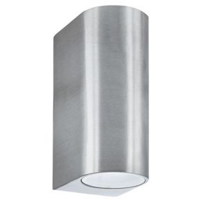  Led Outdoor & Porch (Gu10 Led) Ip44 Wall Light 2lt Silver BPOSL1262