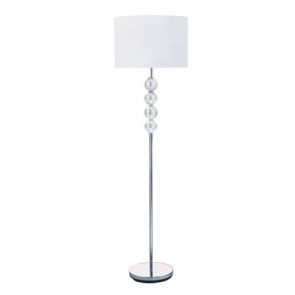  Floor Lamp - Chrome/Glass Cw White Shade BPOSL1315