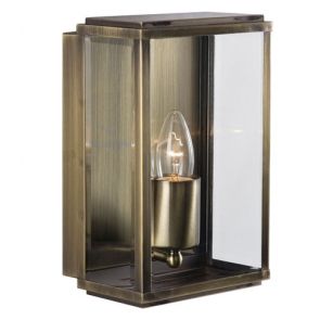  Outdoor Wall & Porch  Light - 1lt Ant/Brass Rect Box BPOSL1317