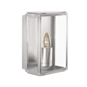  Outdoor Wall & Porch  Light - 1lt Sat/Silver Rect Box BPOSL1319