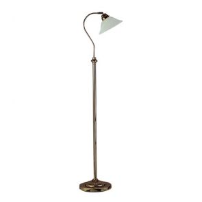  Adjustable Floor Lamp - Ant/Brass Cw Scavo Glass BPOSL1463