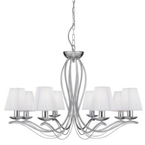  8lt Ceiling, Chrome, White String Shades BPOSL1525