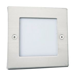  Led Recessed Indoor & Outdoor Light Square Chrome - White Led BPOSL1535