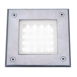 Led Outdoor & Indoor  Recessed Walkover Square Stainless Steel  - White Led BPOS
