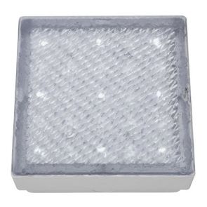  Led Outdoor & Indoor  Recessed Walkover Clear Small Square - White Led BPOSL1538