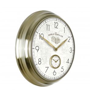 Bfs Clocks 19" Greenwich Timekeeper Wall Clock World Traveller