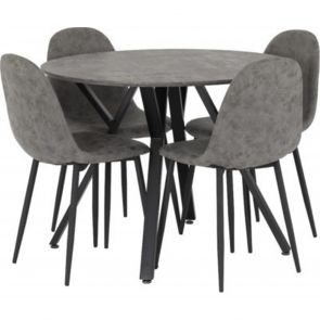 Zante Round Dining Table With 4 Chairs