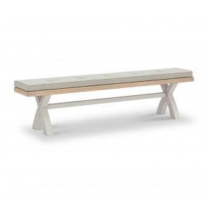 Somerset Dining Storage Bench With Beige Cushion