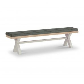 Somerset Dining Cross Bench - Charcoal With Cushion