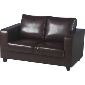 Cameron Sofas 2 Seater - Brown PU Leather