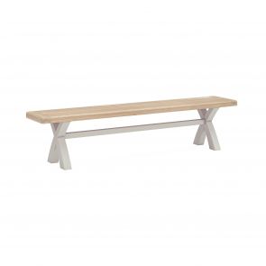 Somerset Dining Cross Bench   - Stone Grey
