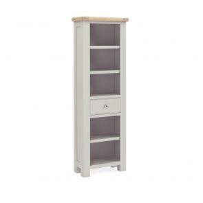 Somerset Dining Slim Bookcase - Stone Grey