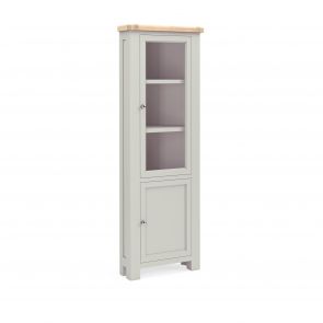 Somerset Dining Corner Display Cabinet - Stone Grey