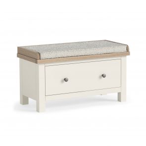 Mansion House White Hallway Bench With Drawer