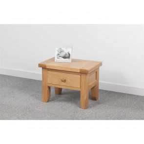 Chunky Oak Dining Side Table with 1 Drawer