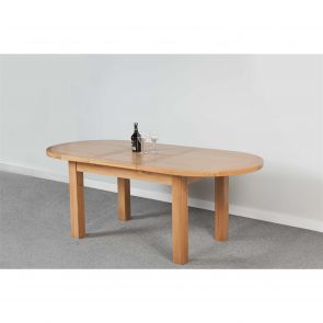 Chunky Oak Dining Oval Extending Table 1.6m - 2.0m