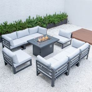 Bfs Outdoor Frampton Large Modular Alu Sofa Firpit Set