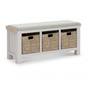 Somerset Dining Storage Bench - Stone Grey
