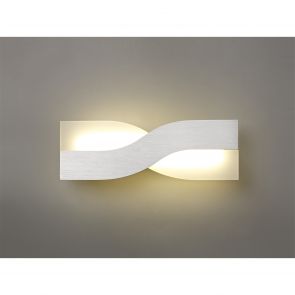 Bfs Lighting Aldora Wall Lamp, 1 x 8W LED, 3000K, 640lm, Brushed Aluminium/Frosted White,