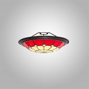 Bfs Lighting Alysia, 35cm Non-electric Uplighter Shade, Crachel/Red/Clear Crystal Centre IL53