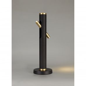 Bfs Lighting Aoife Table Lamp, 2 x 2W LED, 3000K, 560lm, Sand Black/Gold,     IL3767HS