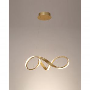 Bfs Lighting Becca Small Pendant, 1 x 30W LED, 3000K, 1800lm, Sand Gold,     IL6707HS