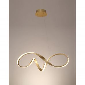 Bfs Lighting Becca Medium Pendant, 1 x 39W LED, 3000K, 2152lm, Sand Gold,     IL7707HS