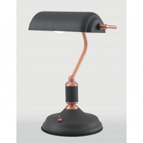Bfs Lighting Bronx Table Lamp 1 Light With Toggle Switch, Graphite/Copper IL1007HS