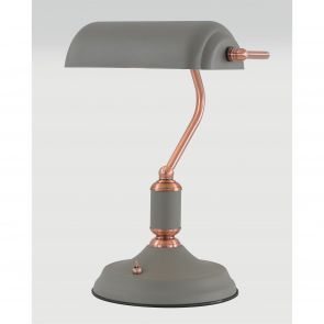 Bfs Lighting Bronx Table Lamp 1 Light With Toggle Switch, Sand Grey/Copper