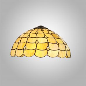 Bfs Lighting Camillie, 40cm Shade Only  For Pendant/Ceiling/Table Lamp, Beige/Clear Crystal I