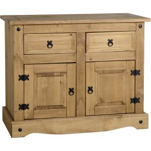 Waxed Pine Dining 2 Door 2 Drawer Sideboard