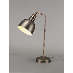 Bfs Lighting Corneleah Adjustable Table Lamp, 1 x E27, Antique Silver/Copper/White IL0477HS