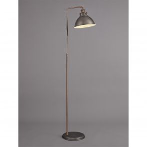Bfs Lighting Corneleah Adjustable Floor Lamp, 1 x E27, Antique Silver/Copper/White IL1477HS