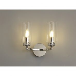 Bfs Lighting Daisy  Wall Lamp Switched, 2 x E14, Polished Nickel IL3137HS